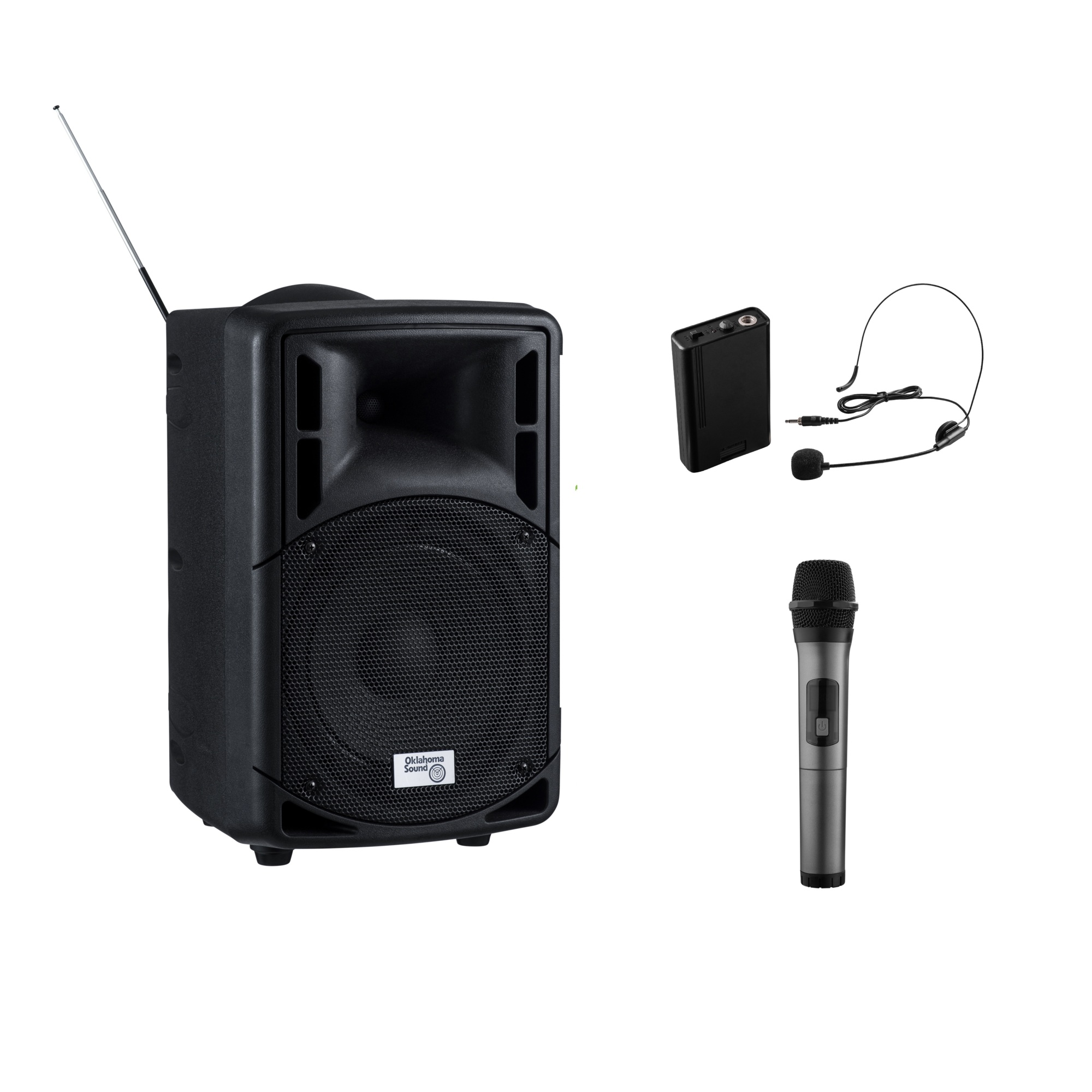 National Public Seating, 40 Watt PA System with Wireless Headset Mic, Range 100 ft, Watts 40 Model# PRA-8000/PRA8-7